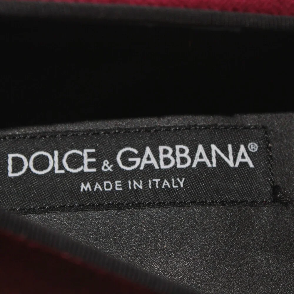 Dolce&Gabbana NWB Slip On Loafers Size 9 US Burgundy Velvet Made in Italy